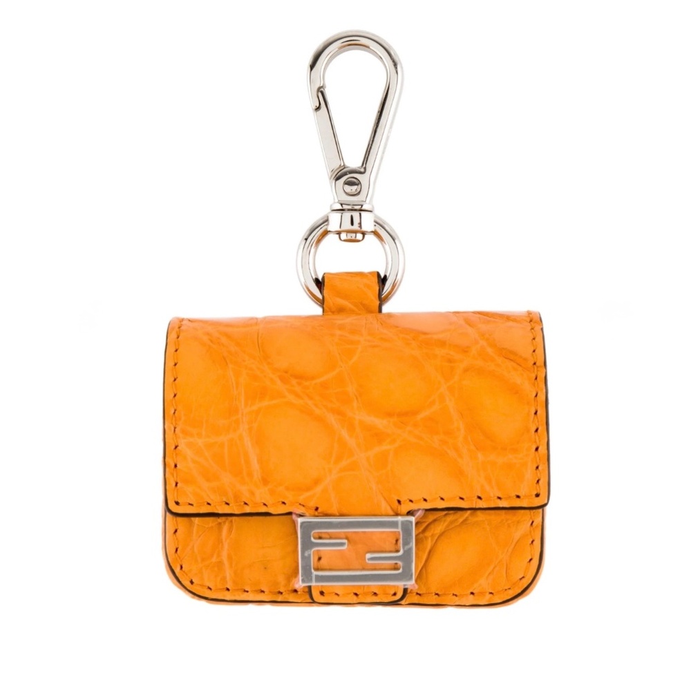 $795 FENDI NEW PICS ADDED Baguette Crocodile Clip On Purse